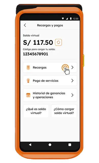 Opción recargas
